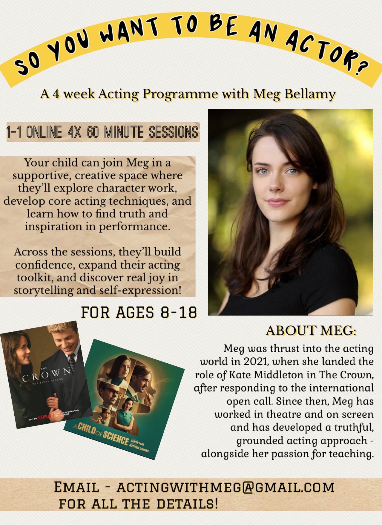 SO YOU WANT TO BE AN ACTOR?